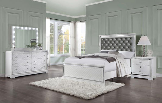 Eleanor Upholstered Tufted Bedroom Set White