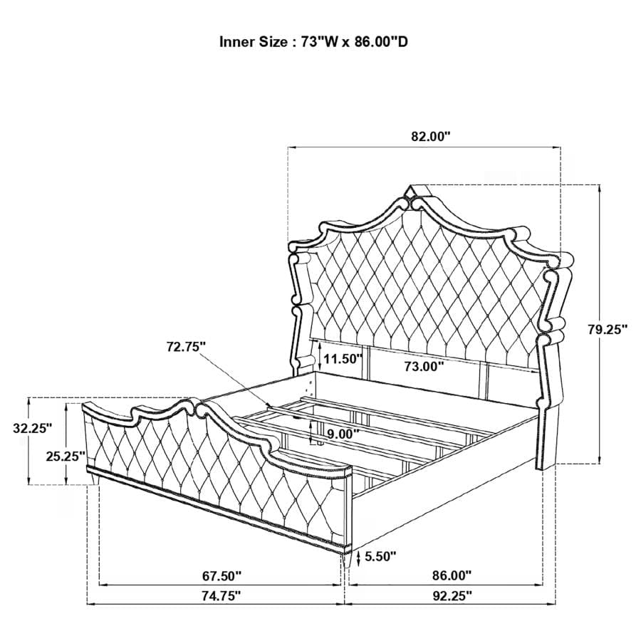 CALIFORNIA KING BED 4 PC SET