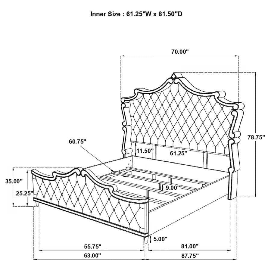 QUEEN BED 4 PC SET