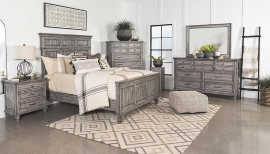 Avenue 4-piece Eastern King Panel Bedroom Set Grey