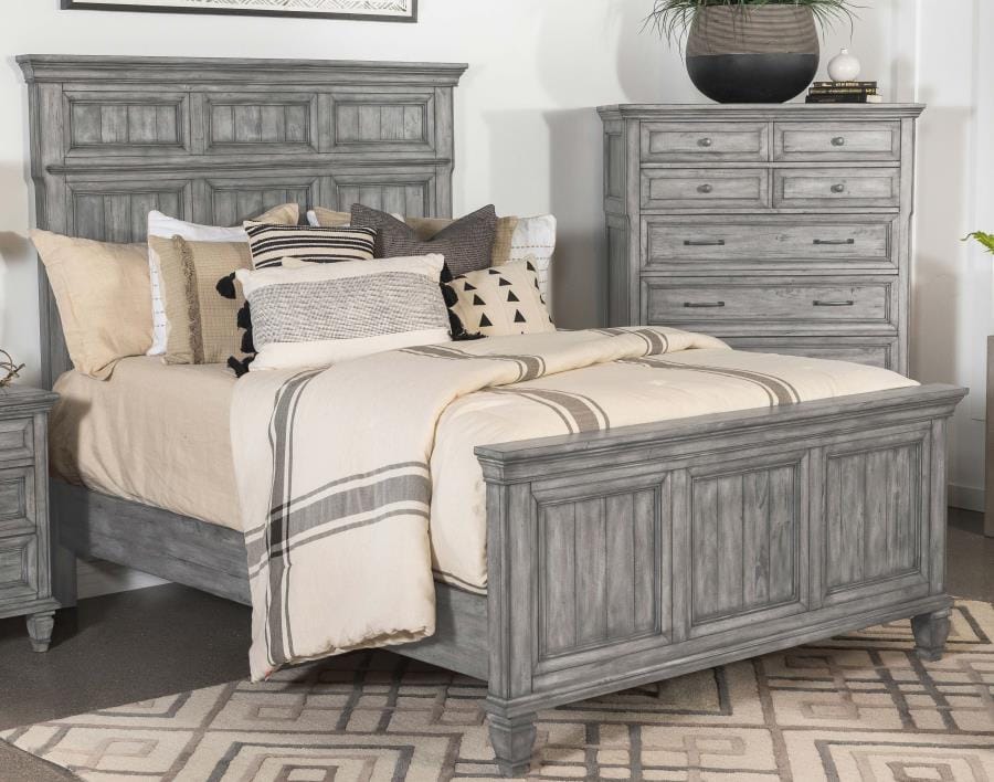 Avenue Eastern King Panel Bed Grey