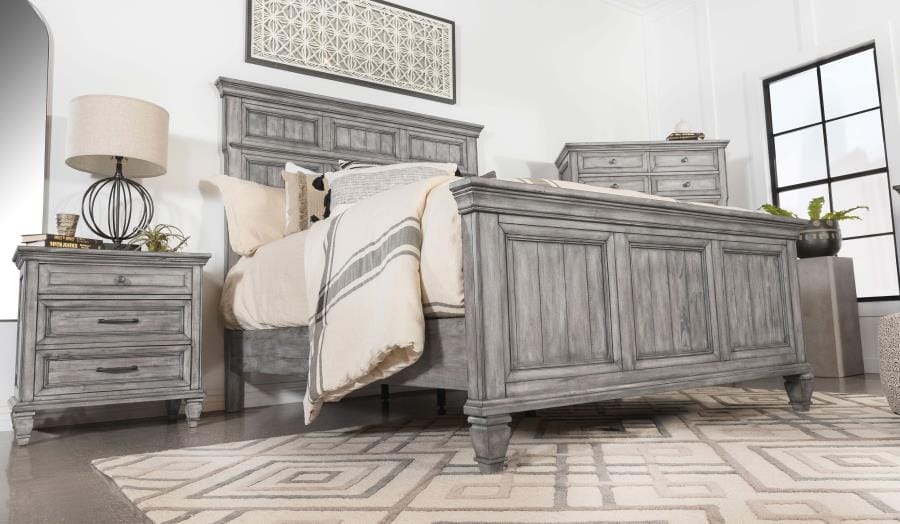 Avenue California King Panel Bed Grey