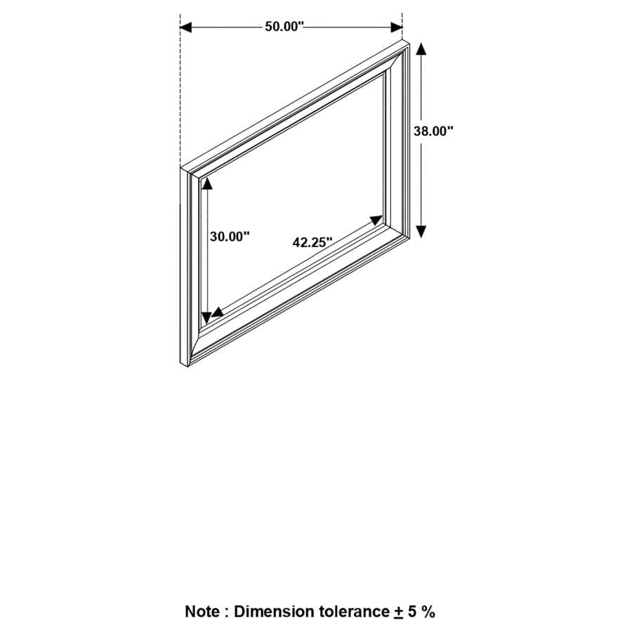 Avenue Rectangular Dresser Mirror Grey