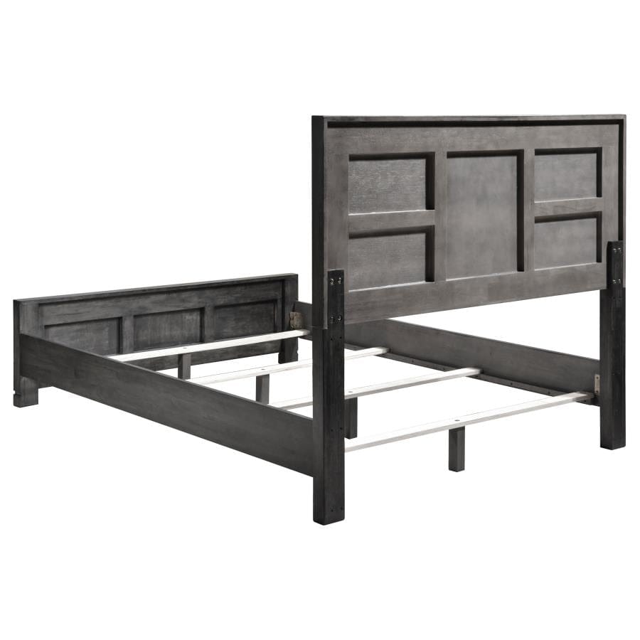 Lorenzo Rectangular Panel Bed Dark Grey