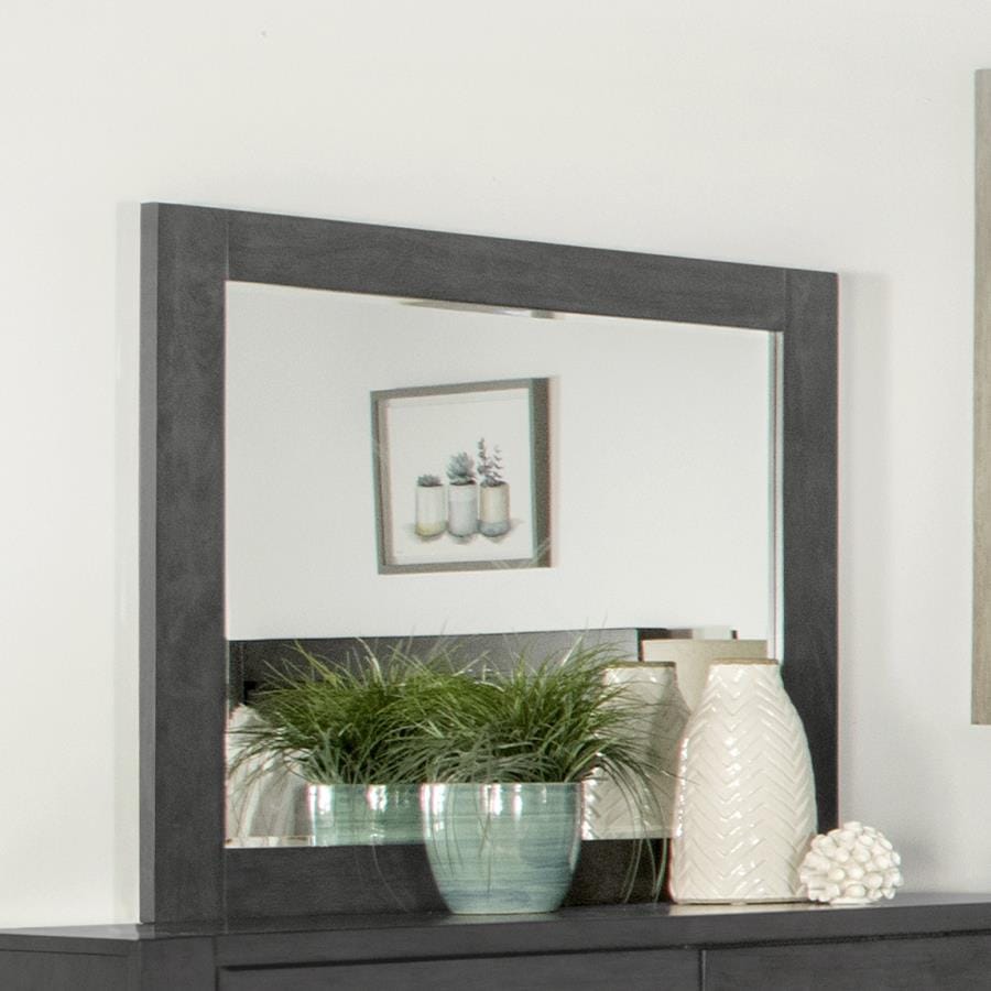 Lorenzo Rectangular Mirror Dark Grey