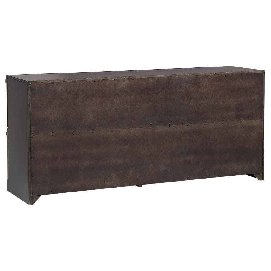 Azalia 4-drawer Dresser Black and Walnut