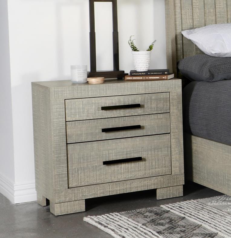 Channing 2-drawer Nightstand Rough Sawn Grey Oak