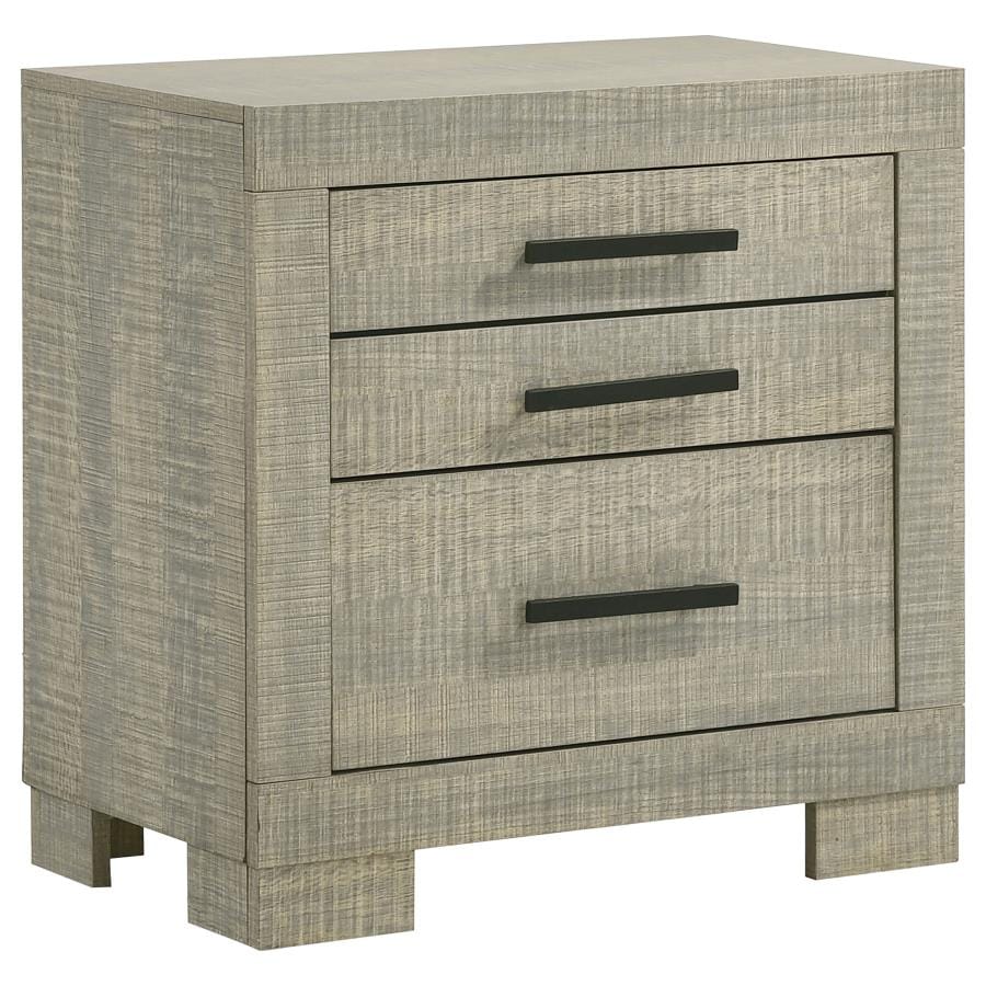 Channing 2-drawer Nightstand Rough Sawn Grey Oak – XOOM FURNITURE