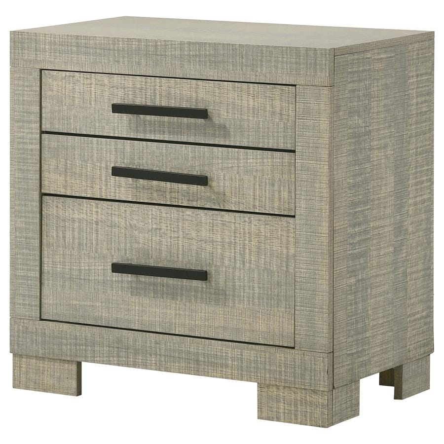 Channing 2-drawer Nightstand Rough Sawn Grey Oak