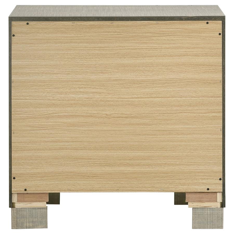 Channing 2-drawer Nightstand Rough Sawn Grey Oak