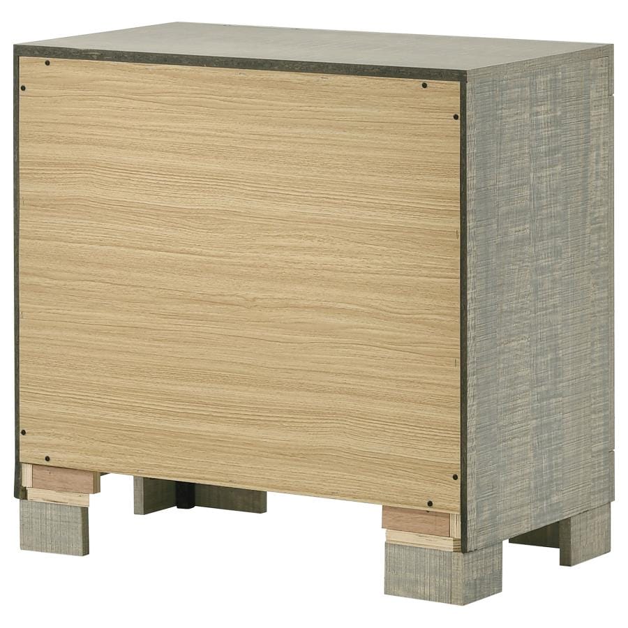 Channing 2-drawer Nightstand Rough Sawn Grey Oak