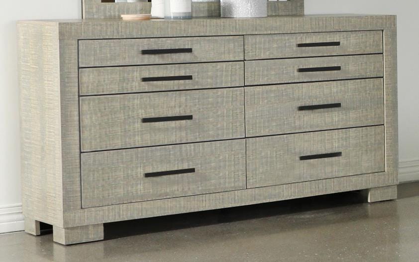 Channing 6-drawer Dresser Rough Sawn Grey Oak