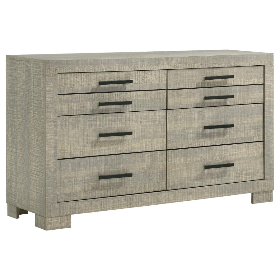 Channing Ruff Channing 6-drawer Dresser Rough Sawn Grey Oak – XOOM FURNITURE