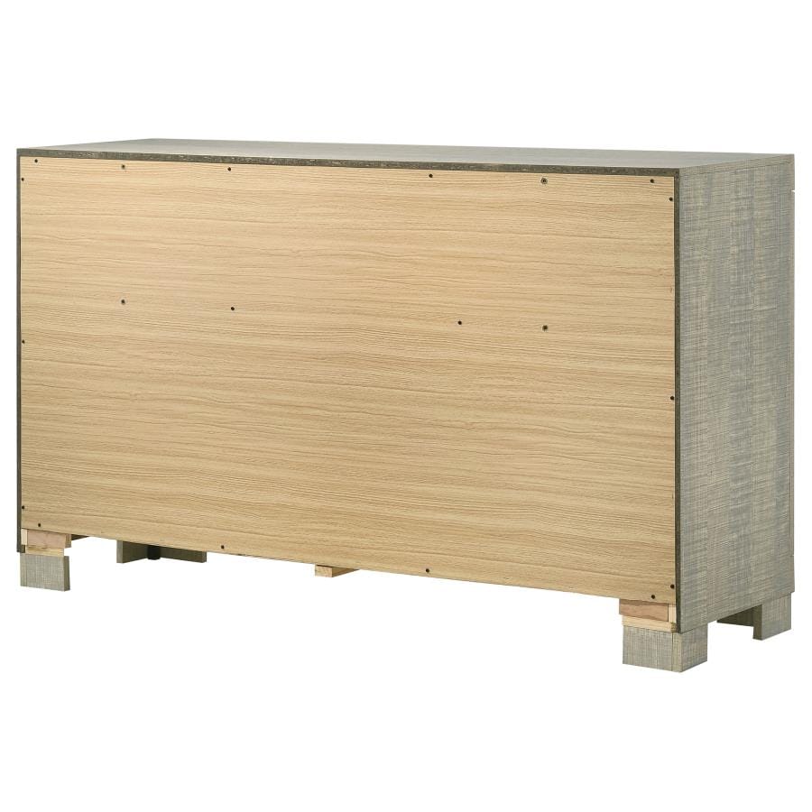 Channing 6-drawer Dresser Rough Sawn Grey Oak