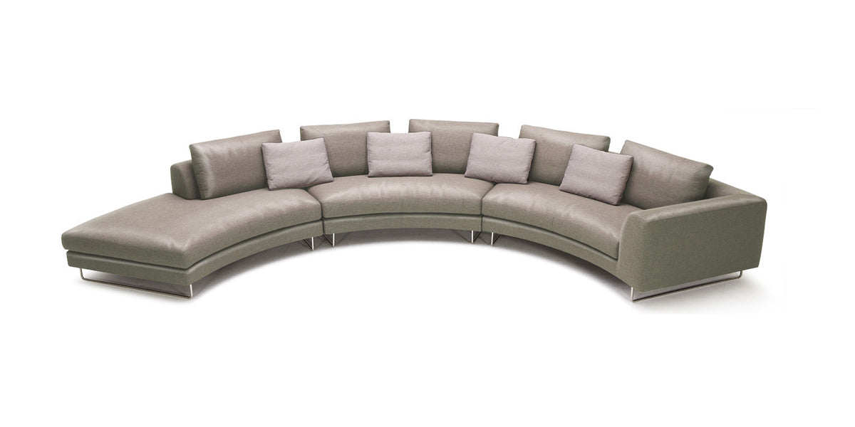 Divani Casa Tulip Modern Taupe Leather Sectional Sofa