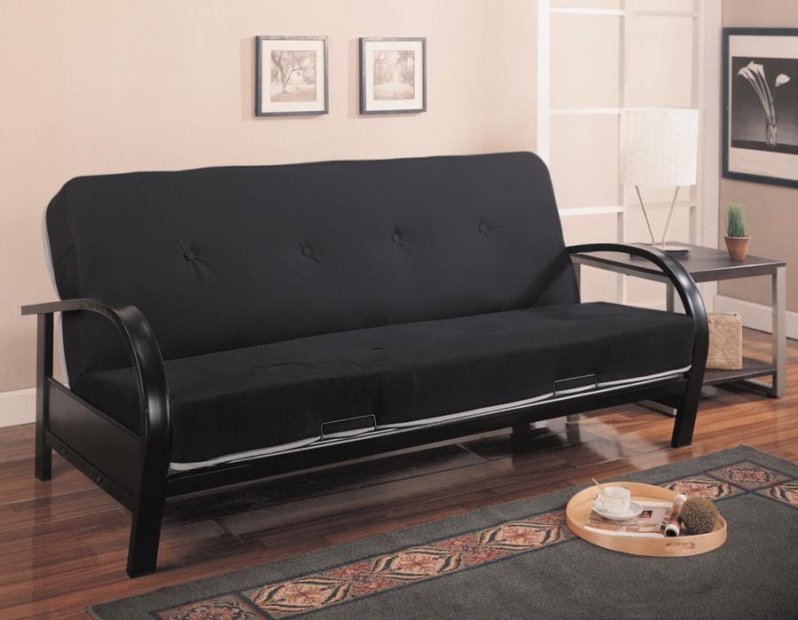 Richie Metal Futon Frame Glossy Black