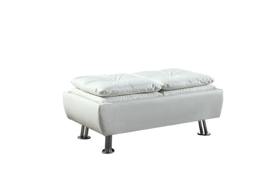 Dilleston Storage Ottoman with Removable Trays White