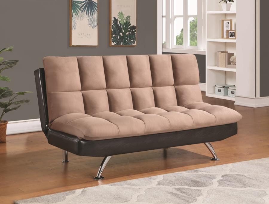 Elise Biscuit Tufted Back Sofa Bed Brown