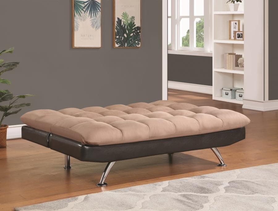 Elise Biscuit Tufted Back Sofa Bed Brown