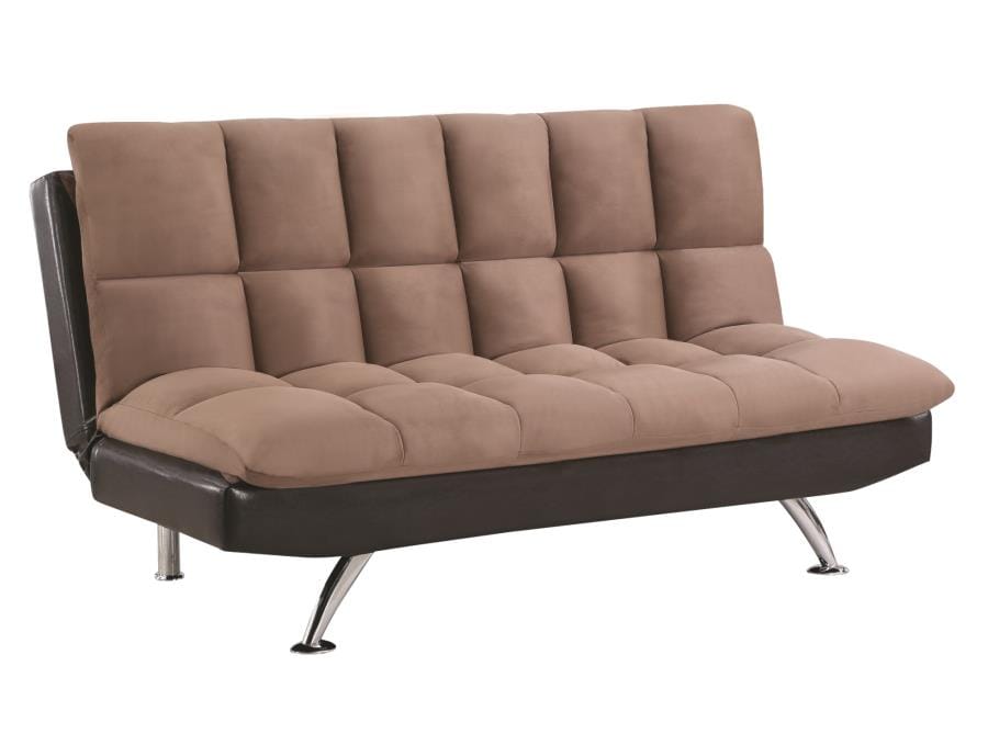 Elise Biscuit Tufted Back Sofa Bed Brown