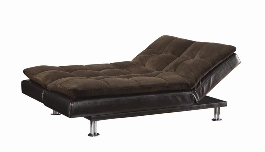 Lennon Cushion Sofa Bed Brown and Chrome