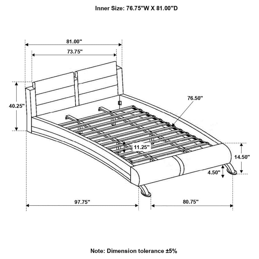 Jeremaine Eastern King Upholstered Bed White