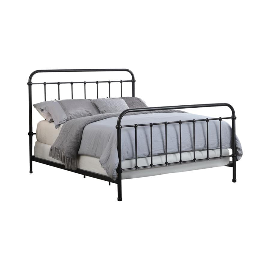 Livingston Full Panel Metal Bed Dark Bronze