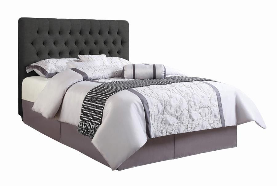 Chloe Tufted Upholstered Full Bed Charcoal