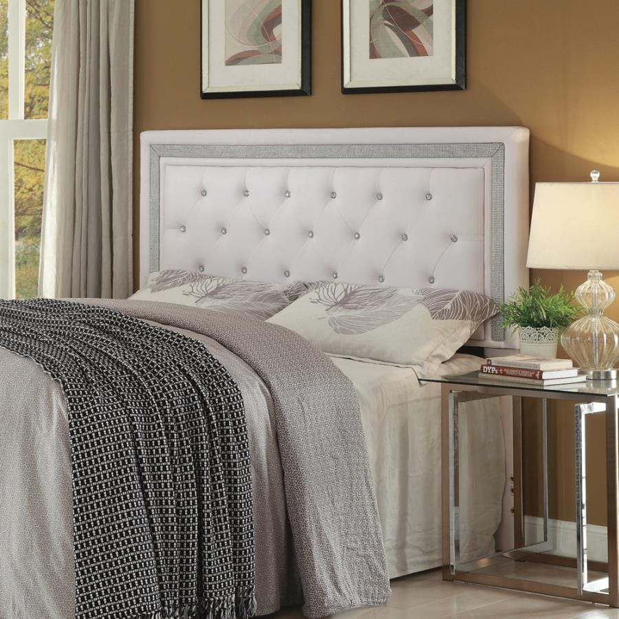 Andenne Eastern King/California King Tufted Upholstered Headboard White