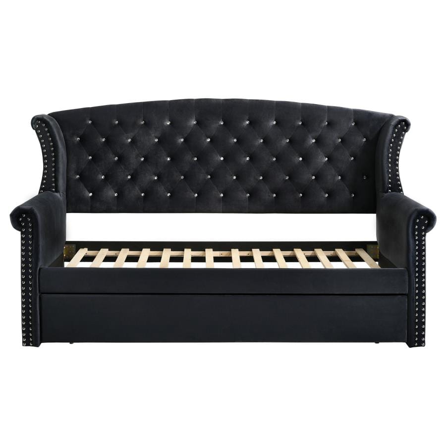 Scarlett Upholstered Tufted Twin Daybed with Trundle