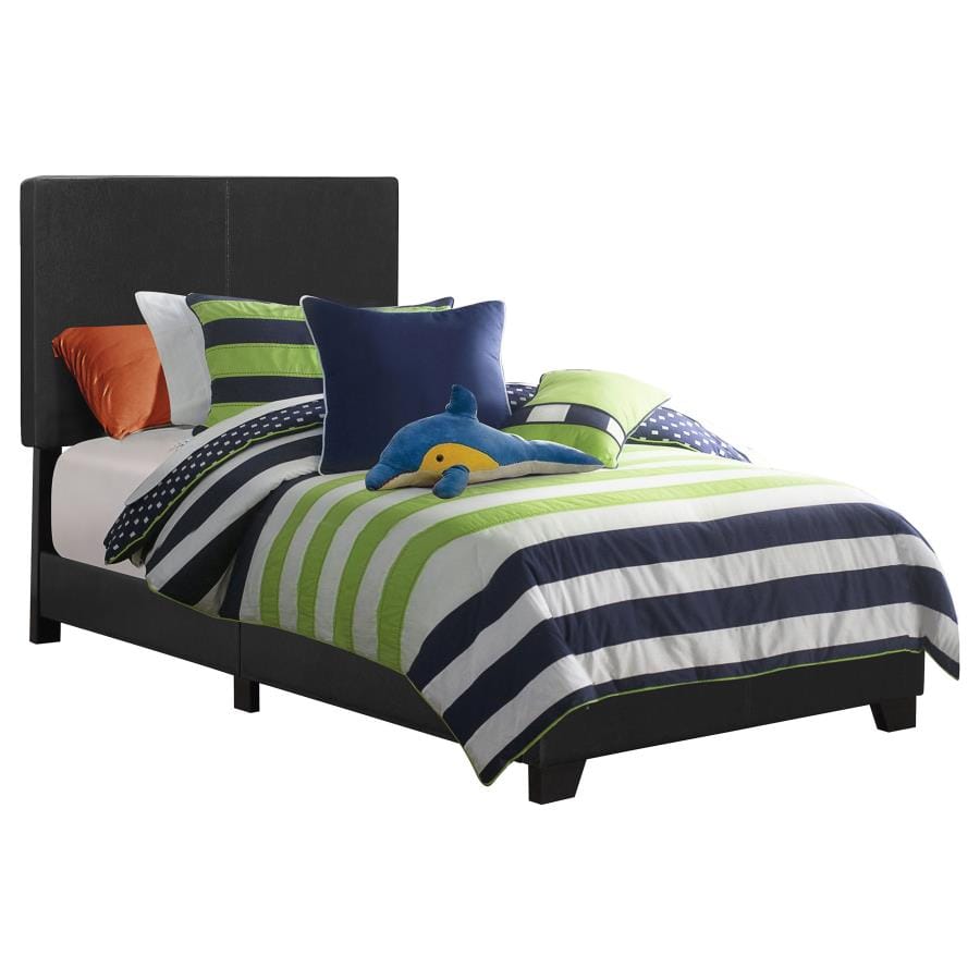 Dorian Upholstered Twin Bed Black