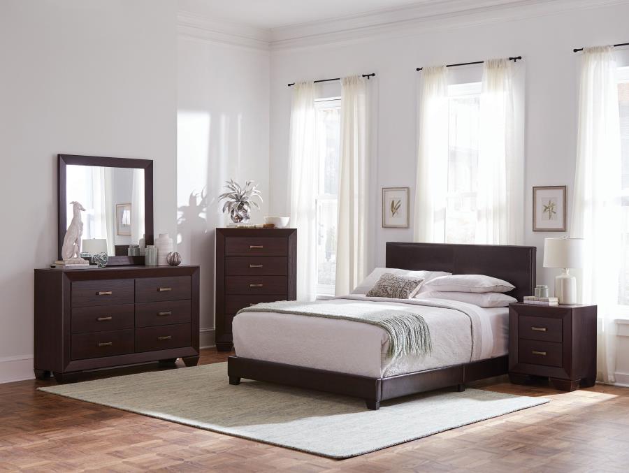 Dorian 4-piece California King Bedroom Set Brown and Dark Cocoa