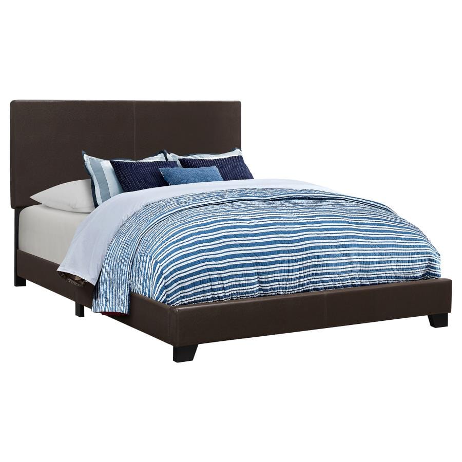 Dorian Upholstered Queen Bed Brown