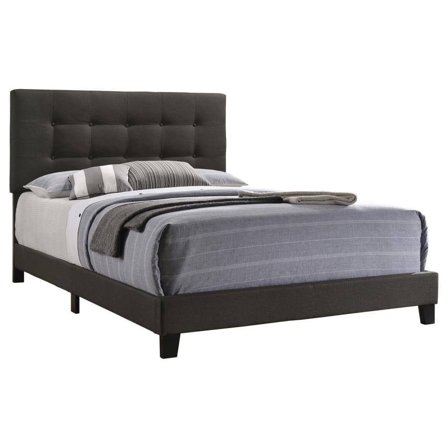 Mapes Upholstered Tufted Full Bed Charcoal