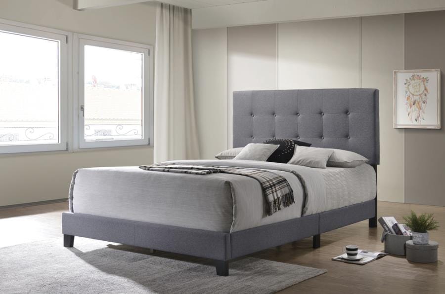 Mapes Tufted Upholstered Full Bed Grey