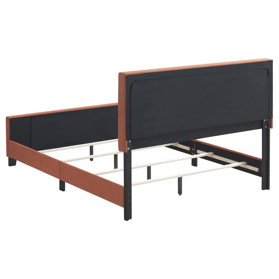 Fairfield Twin Upholstered Panel Bed Orange