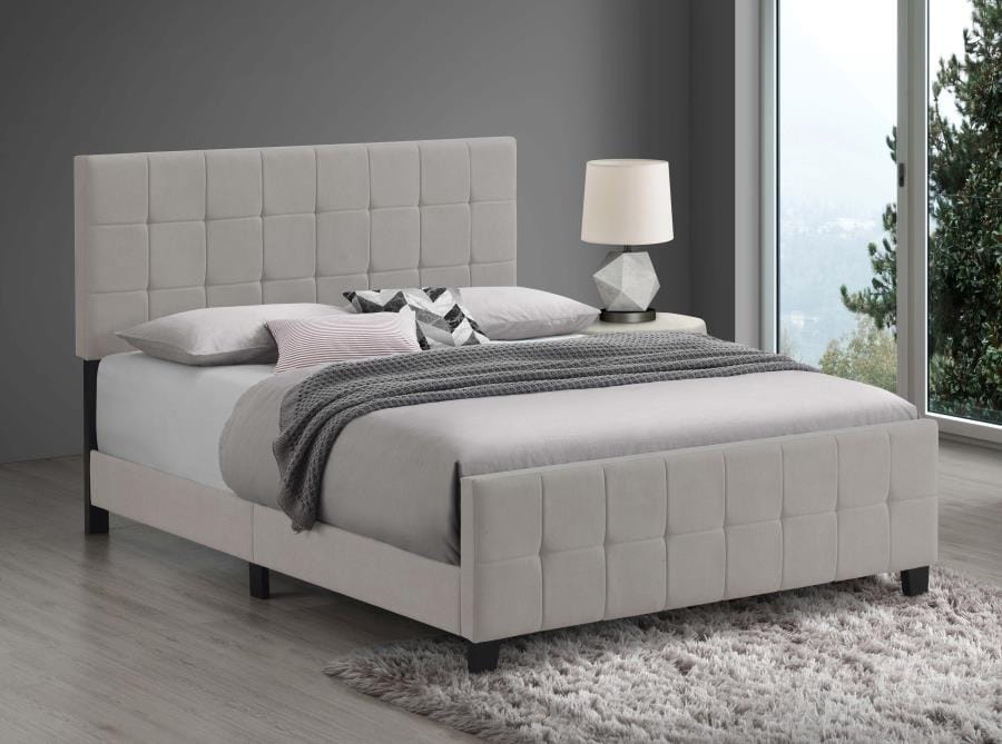 Fairfield Full Upholstered Panel Bed Beige