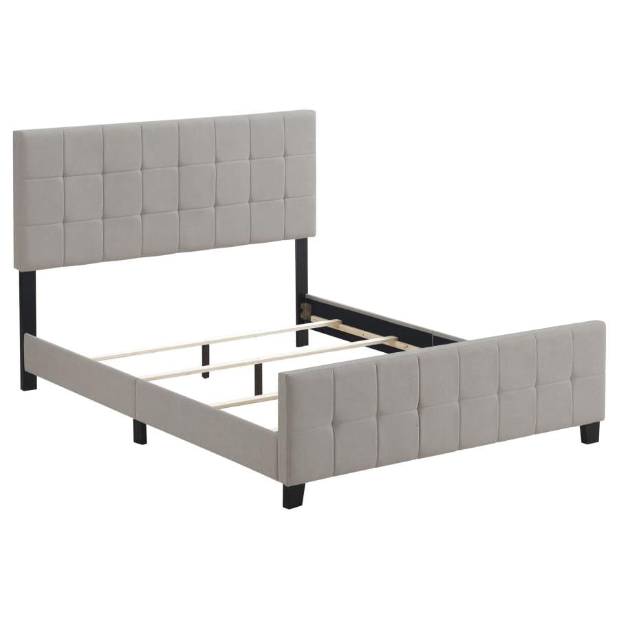 Fairfield Full Upholstered Panel Bed Beige