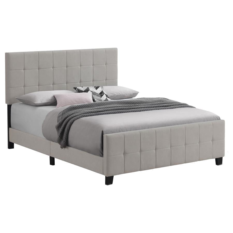 Fairfield Full Upholstered Panel Bed Beige