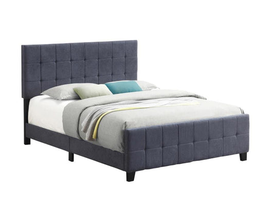 Fairfield Full Upholstered Panel Bed Dark Grey