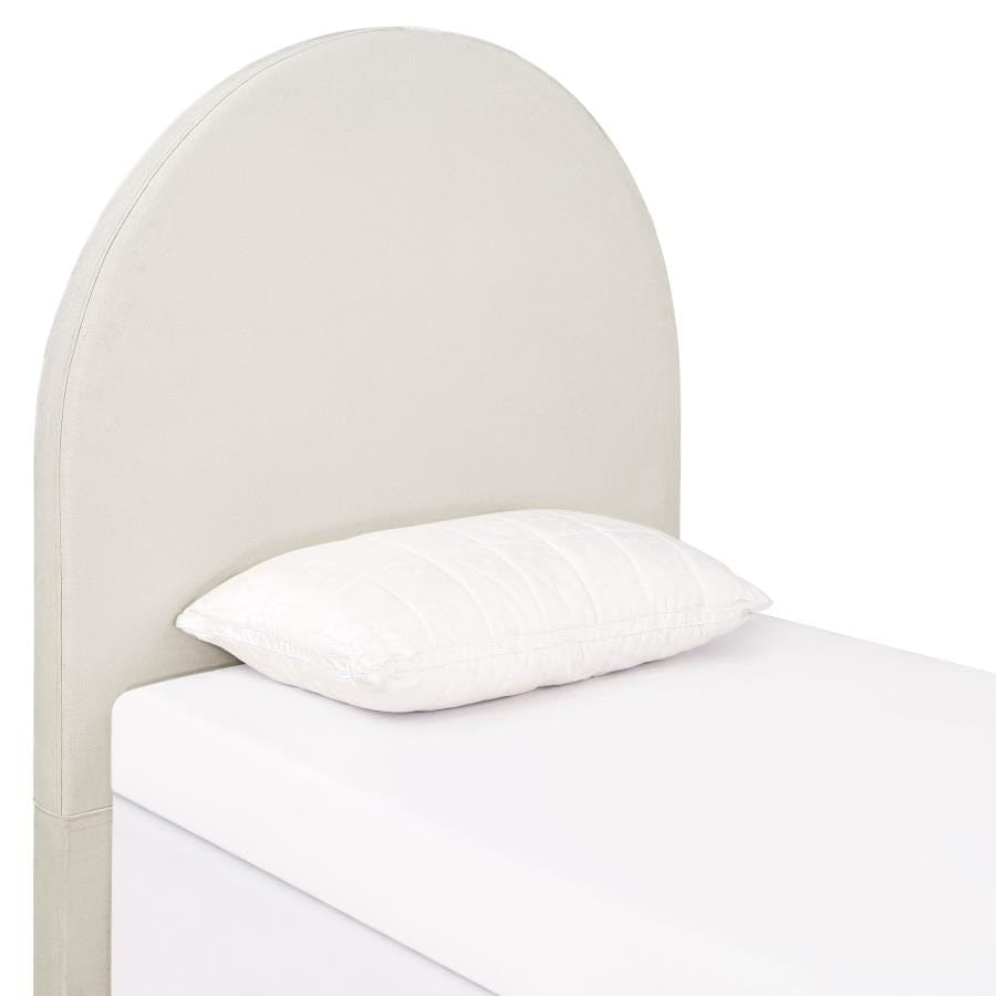 June Upholstered Arched Twin Headboard Ivory