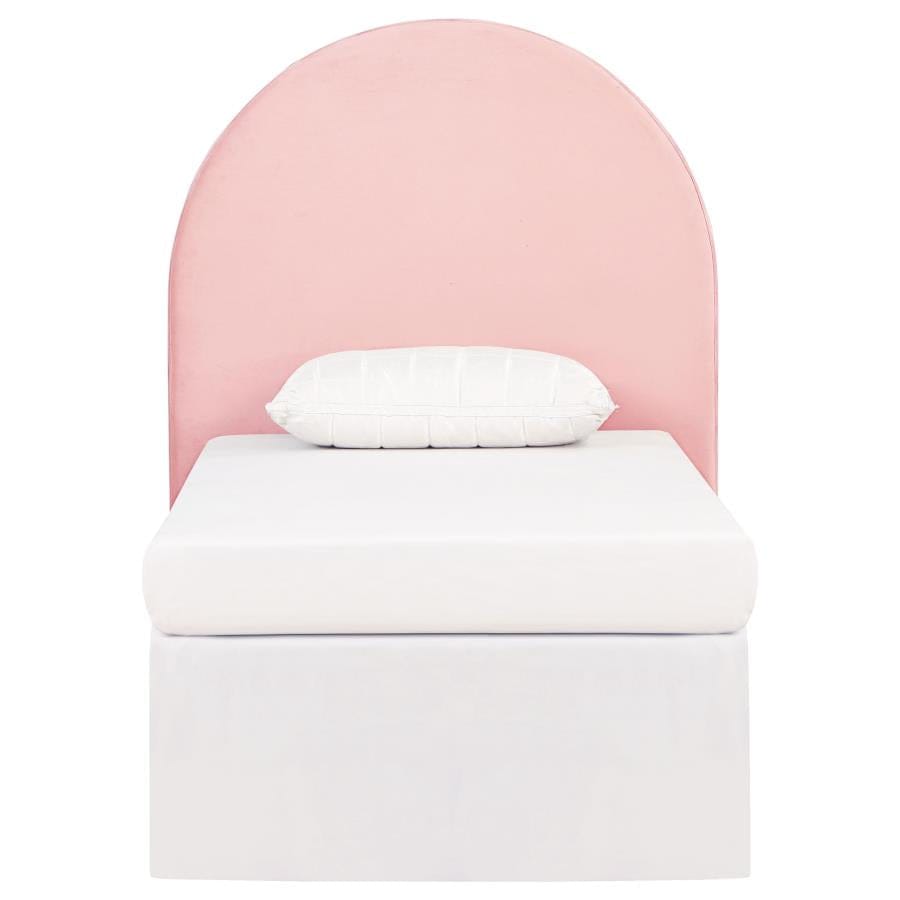 June Upholstered Arched Twin Headboard Blush