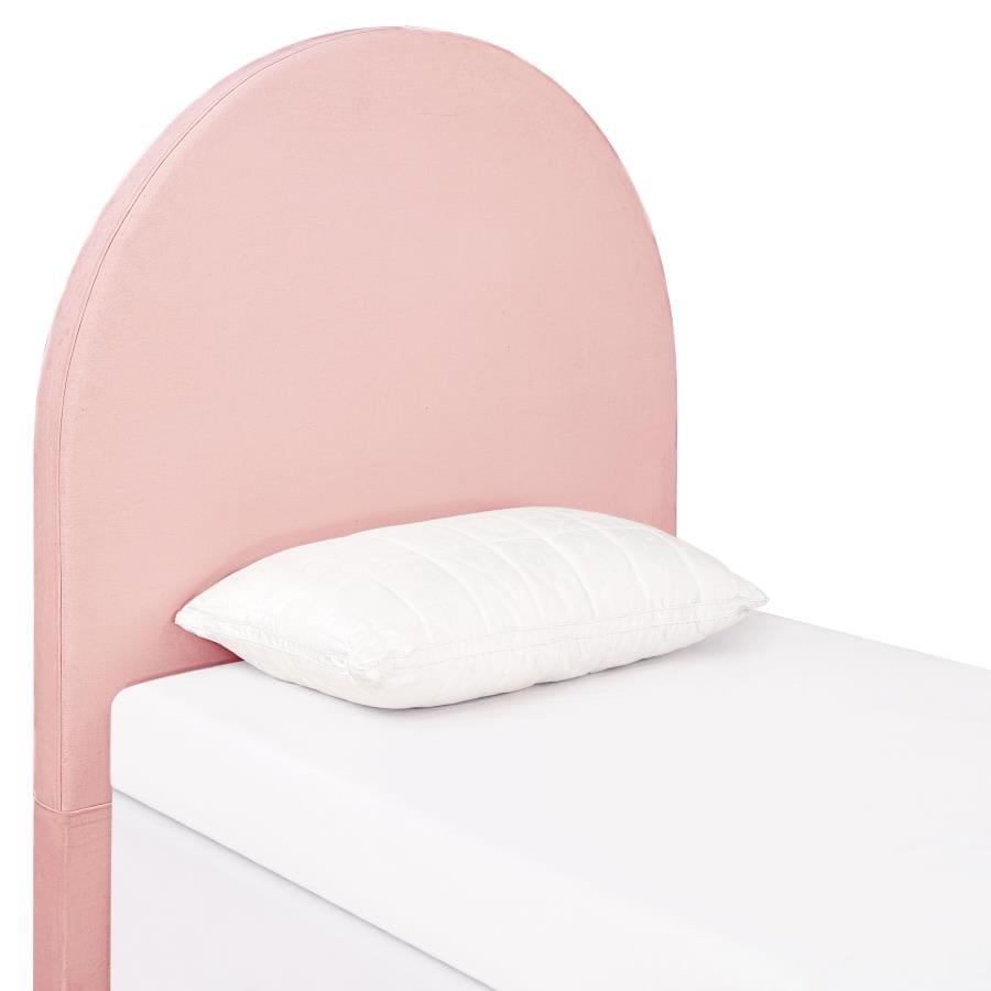 June Upholstered Arched Twin Headboard Blush