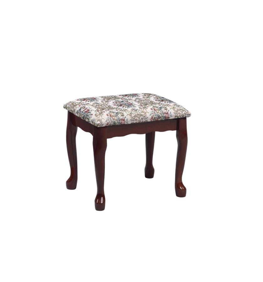 Minnette 2-piece Vanity Set with Upholstered Stool Brown Red