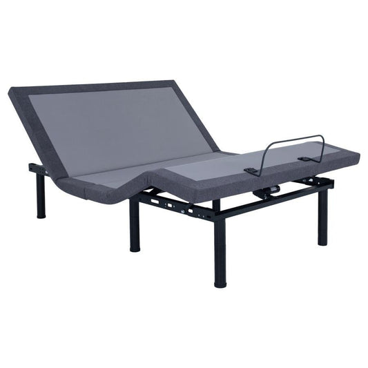 Clara Full Adjustable Bed Base Grey and Black