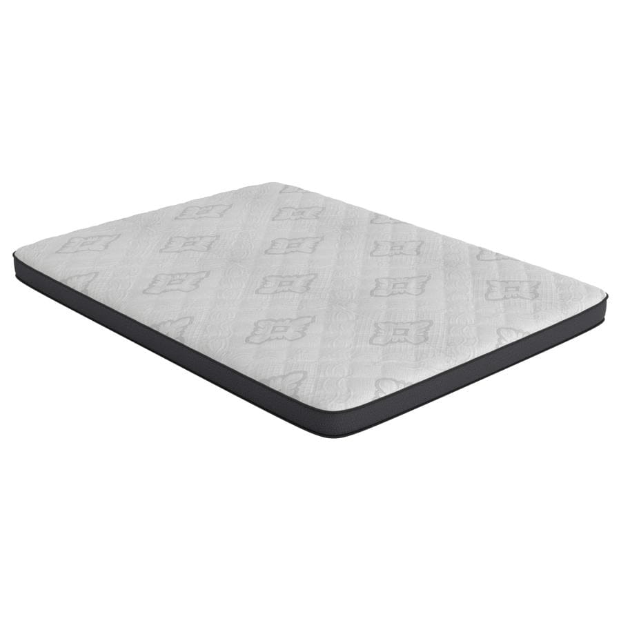 Santa Barbara  Twin Mattress White and Charcoal