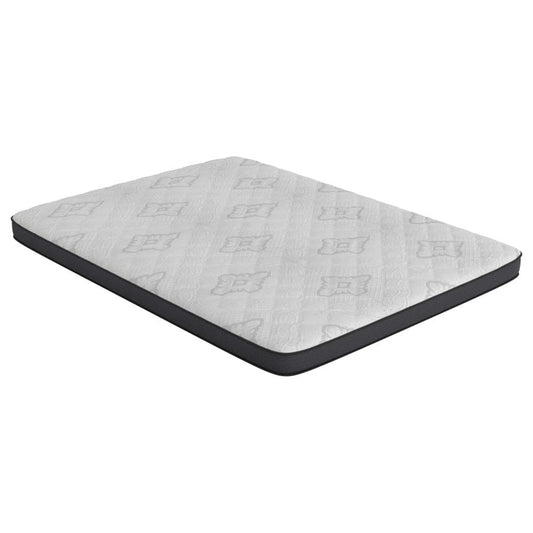 Santa Barbara  Twin Mattress White and Charcoal