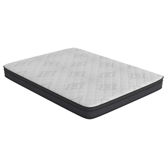 Evie 9.25" Eastern King Mattress White and Black