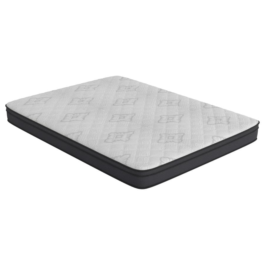 Evie 9.25" Twin Mattress White and Black