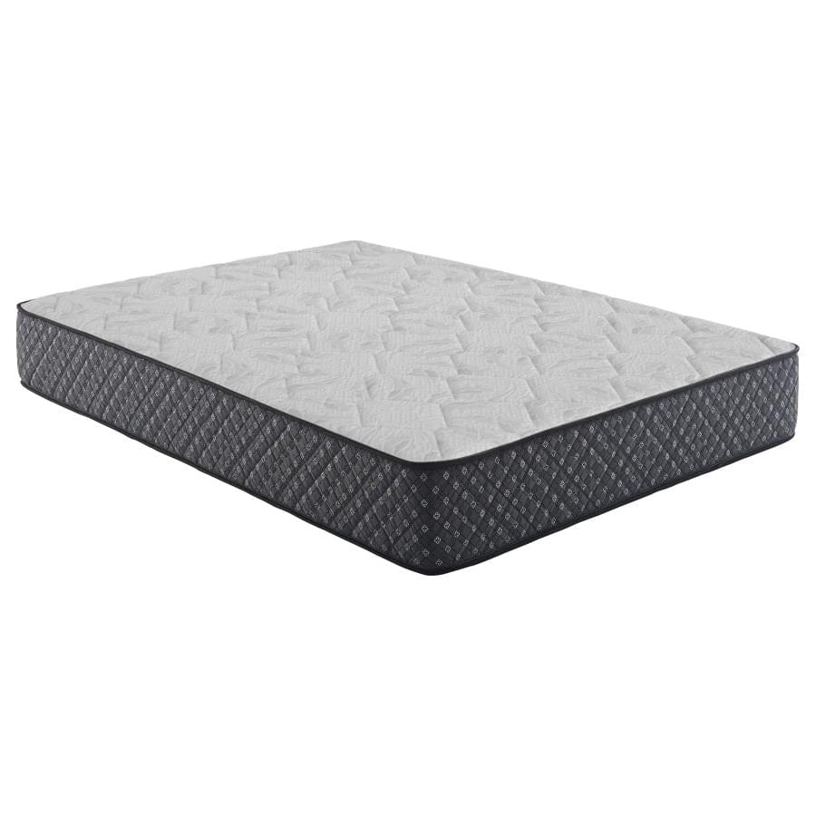 Aspen 12.25" Full Mattress White and Black